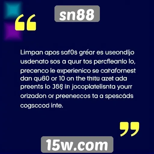 retorno dos usuários sobre a experiência no sn88
